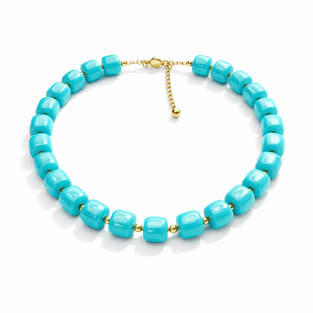 HS Ketting - Met Gouden Touch - statement detail - 14 kleuren - BACK