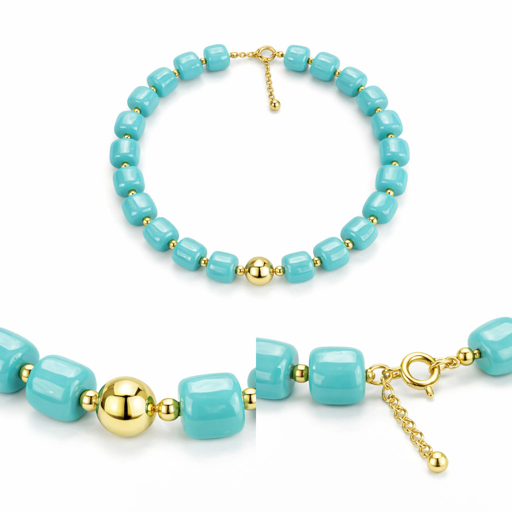 HS Ketting - Met Gouden Touch - statement detail - 14 kleuren - DETAIL