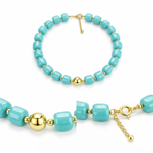 HS Ketting - Met Gouden Touch - statement detail - 14 kleuren - DETAIL