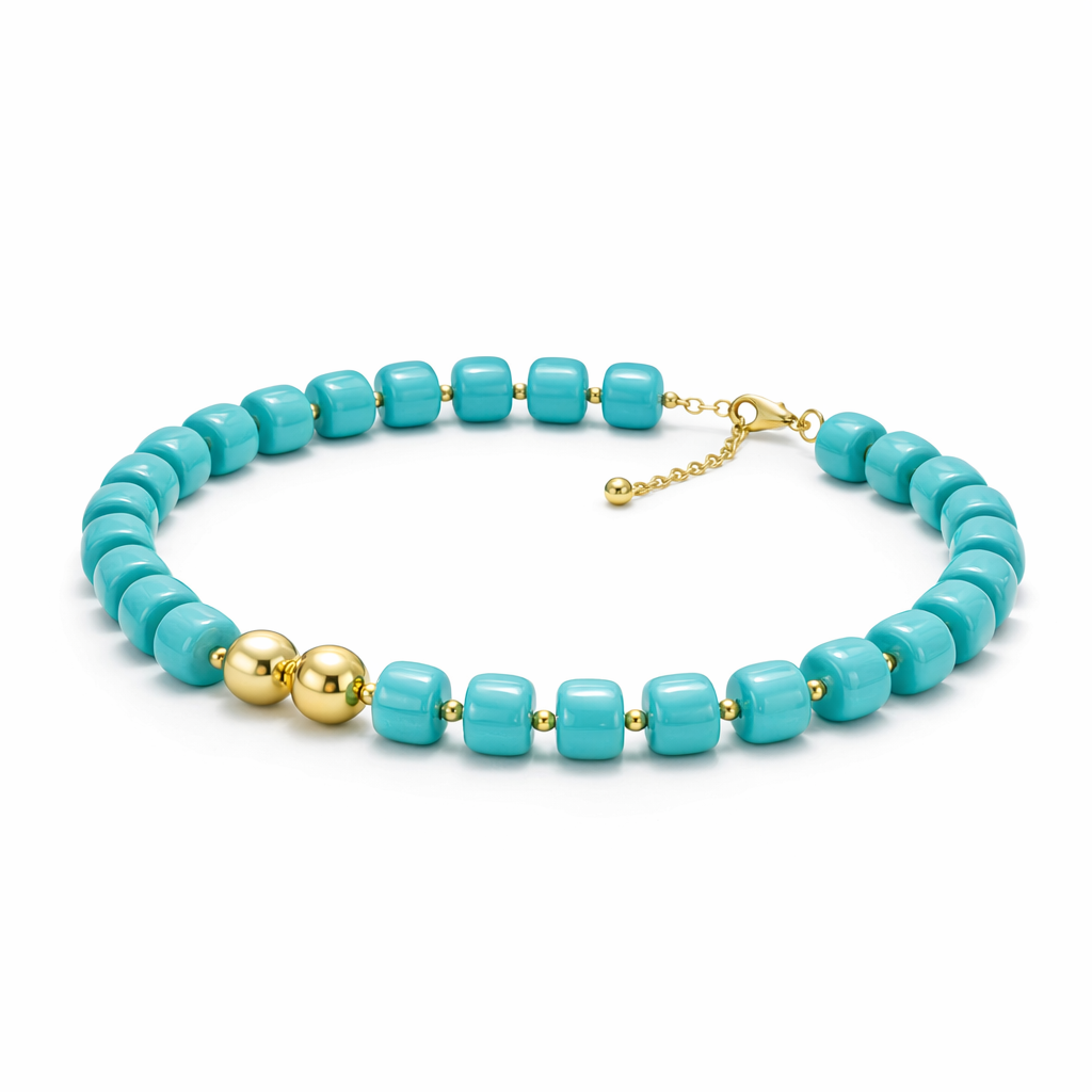 HS Ketting - Met Gouden Touch - statement detail - 14 kleuren - SIDE