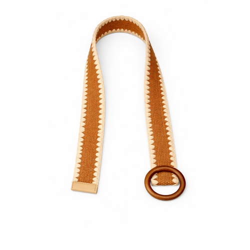 HS Riem - Kartelprint met Houten Gesp - verstelbare pasvorm - 3 kleuren - originele variantfoto