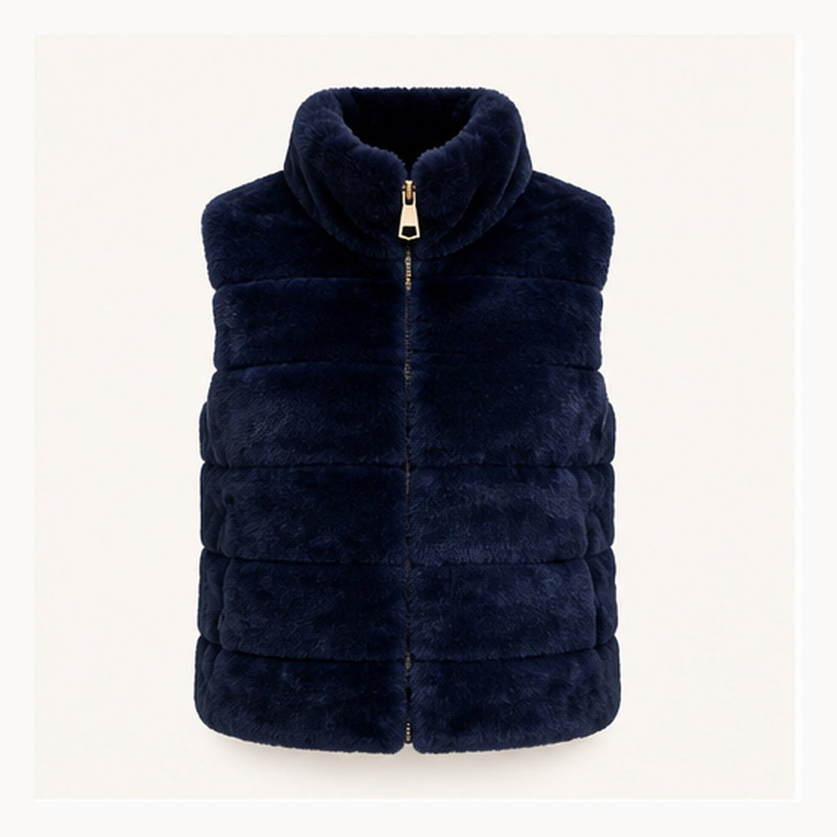 Faux Fur Bodywarmer met Hoge Kraag – One Size
