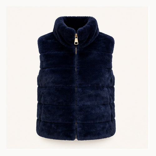 Faux Fur Bodywarmer met Hoge Kraag – One Size