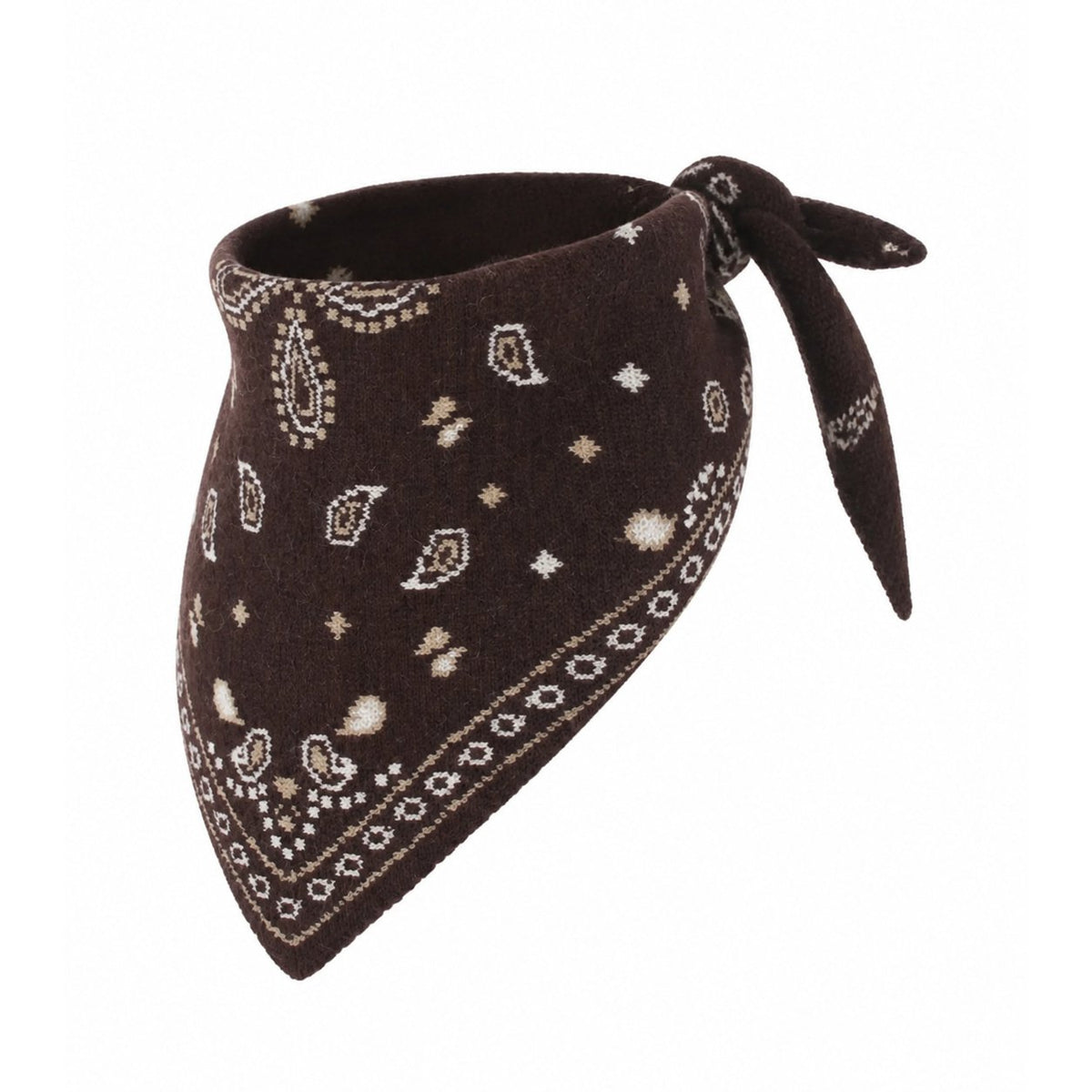 Gebreide Bandanasjaal met Paisleyprint