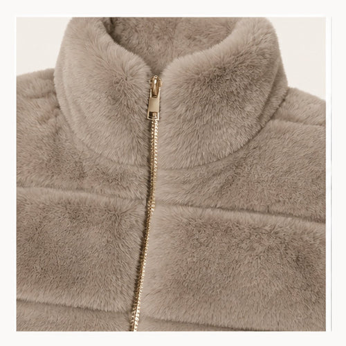 Faux Fur Bodywarmer met Hoge Kraag – One Size