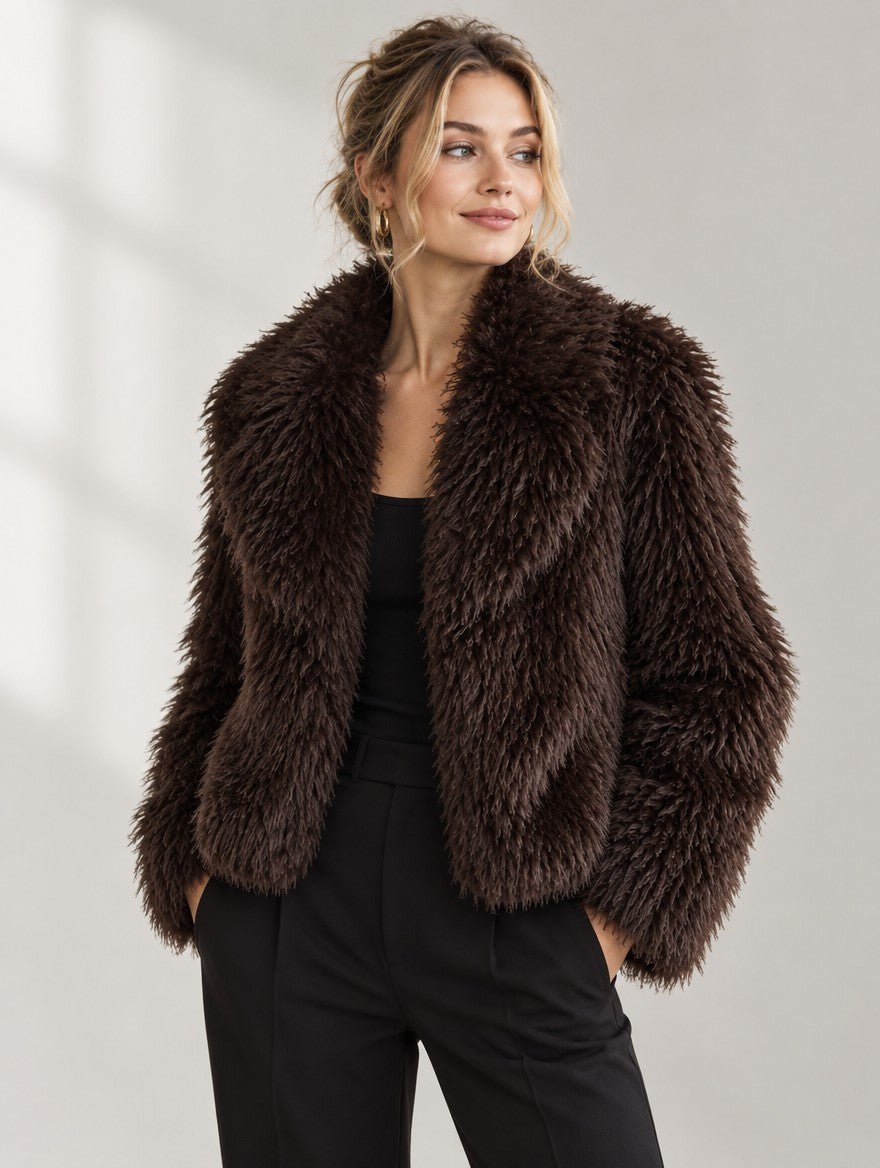 Faux Fur Shaggy Jas