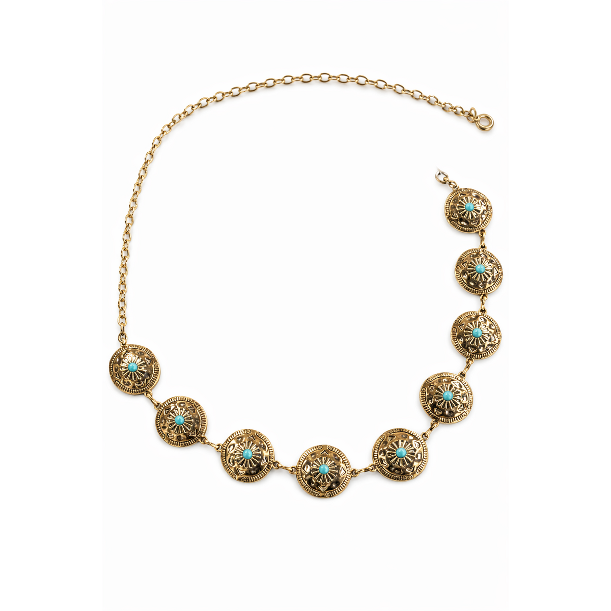 HS Metalen Riem - Circle Turquise design - DBFB413661FF3D8D-copy-1