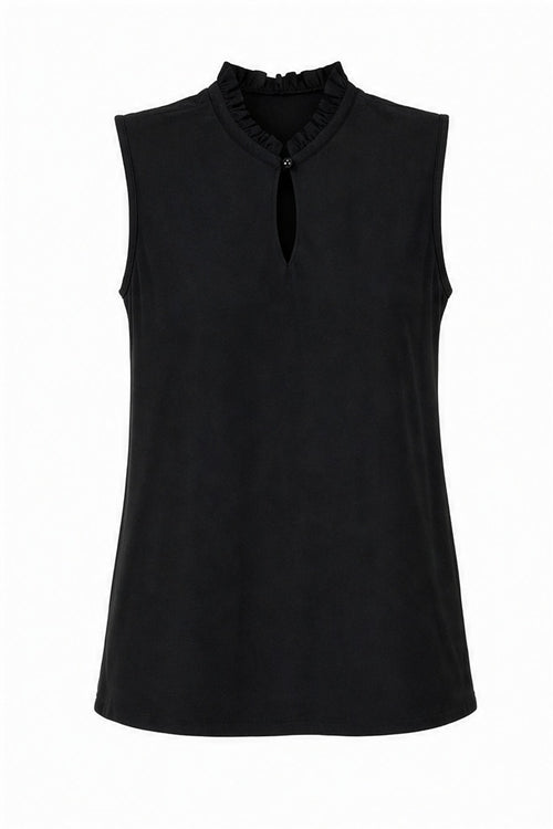 Stella Fiora top zwart - Vooraanzicht ghost mannequin