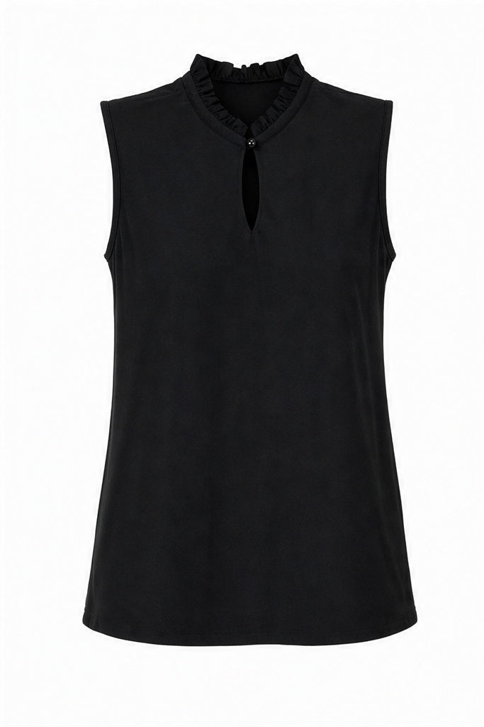 Stella Fiora top zwart - Vooraanzicht ghost mannequin
