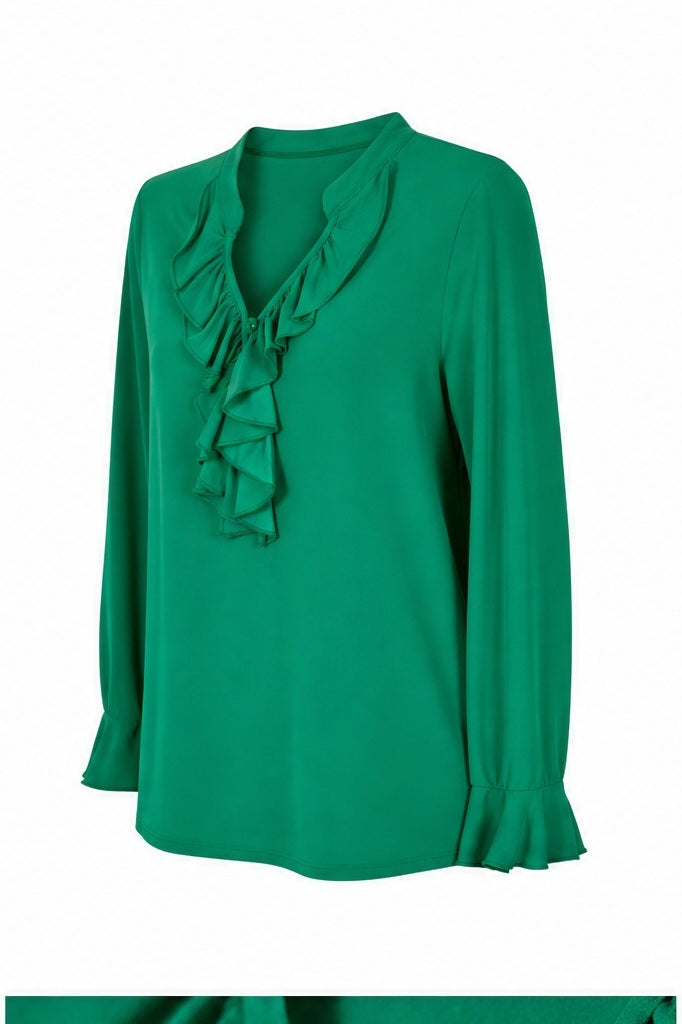 Signature top groen - Zijaanzicht ghost mannequin