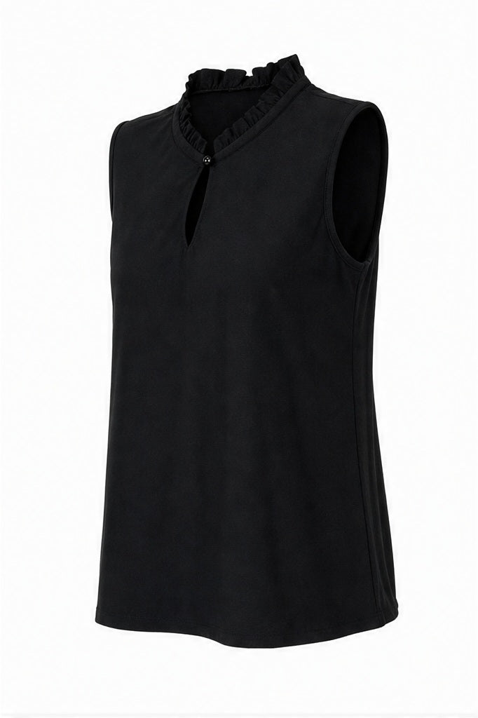 Stella Fiora top zwart - Zijaanzicht ghost mannequin
