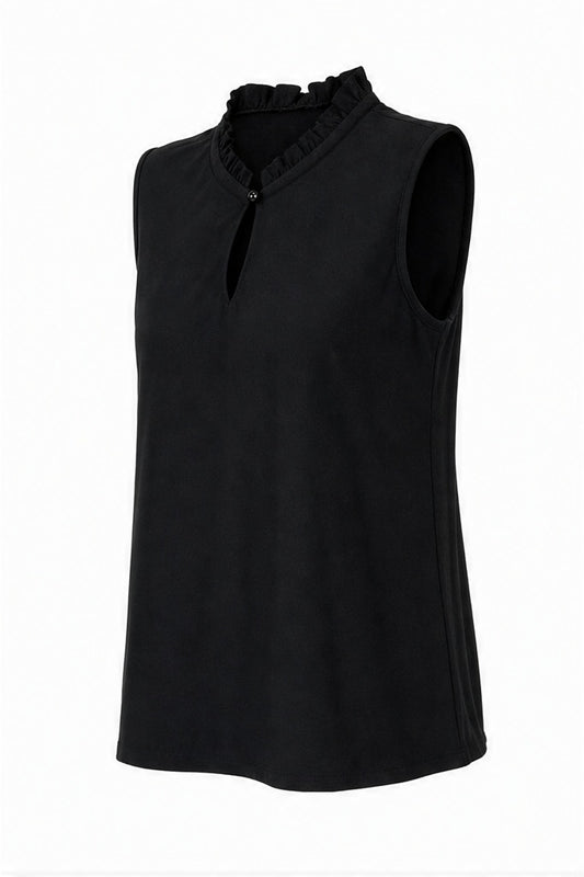 Stella Fiora top zwart - Zijaanzicht ghost mannequin