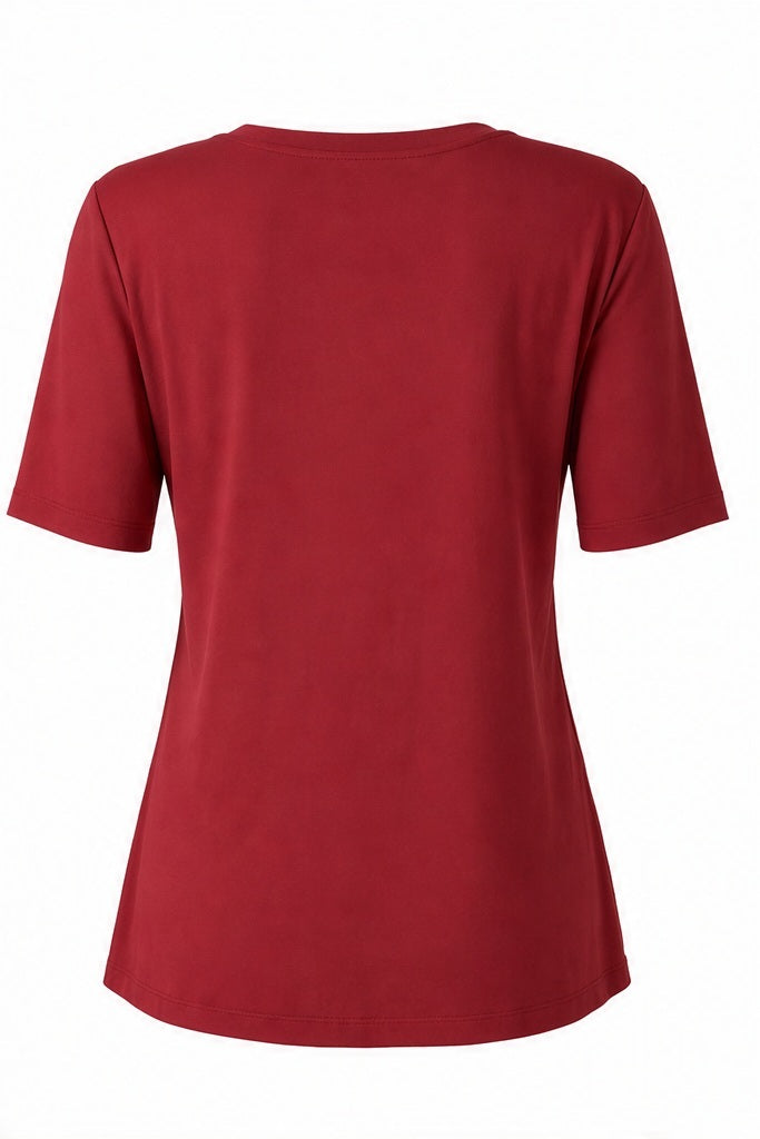 Stella Fiora top rood - Achteraanzicht ghost mannequin