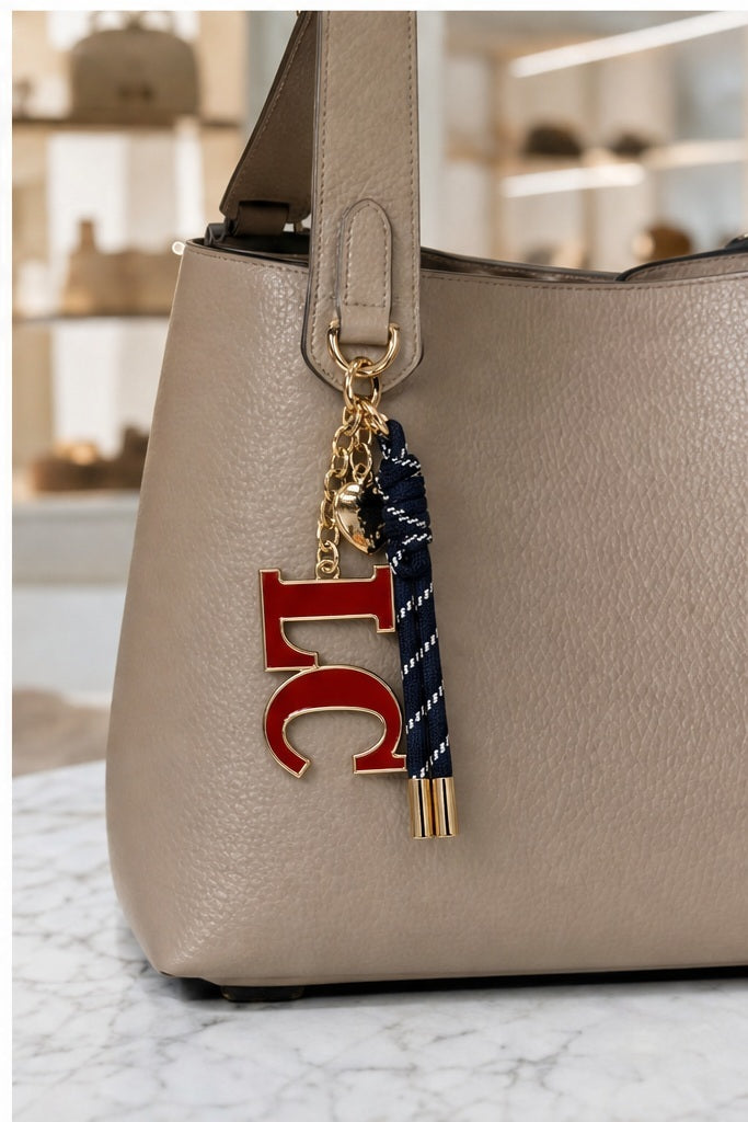 LC sleutelhanger rood donkerblauw - sfeerbeeld