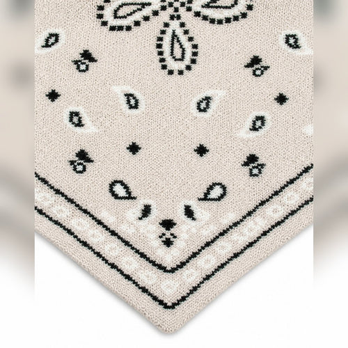 Gebreide Bandanasjaal met Paisleyprint