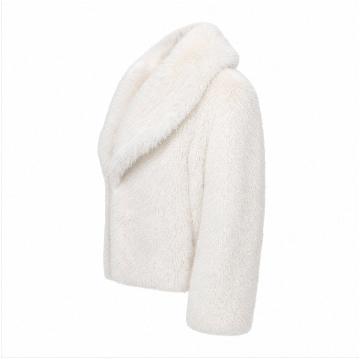 Korte Faux Fur Jas - Lange Mouwen - One Size