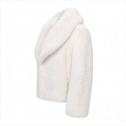 Korte Faux Fur Jas - Lange Mouwen - One Size