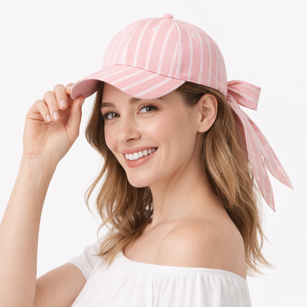 HS Petje - Met lint - zomerse accessoire - 4 kleuren - MODEL_FRONT