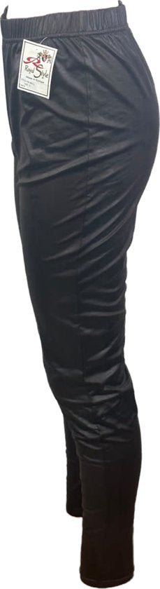 Stijlvolle Donkerbruine Leather Look Broek voor Dames - Comfortabele en Trendy Pasvorm in 5 Maten - Mapsy B.V