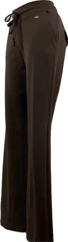 Angelle Milan – travelstof broek voor dames – Bruine Broek met Wijde Pijpen – Ademend – Kreukherstellend – Duurzame Broek - Mapsy B.V