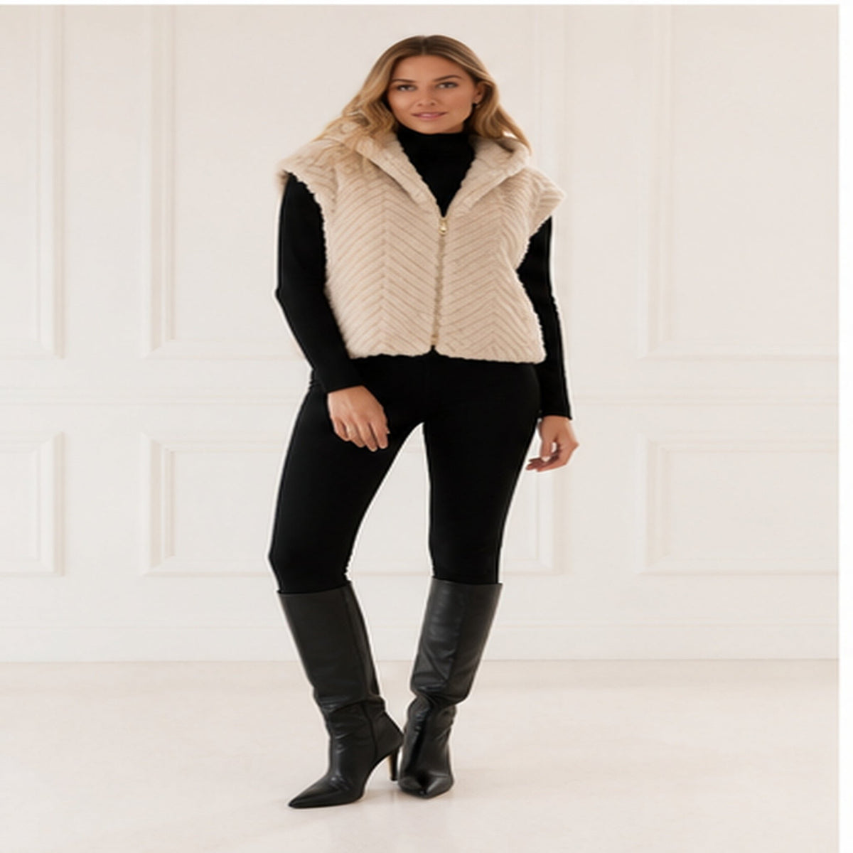 Faux Fur Bodywarmer – Model 40922