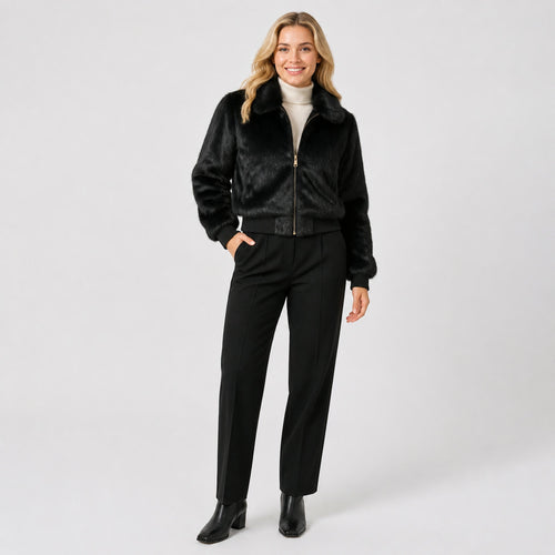 Faux Fur Bomberjas met Elastische Band - One Size