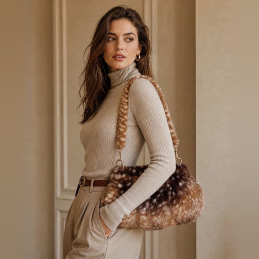 Faux Fur Hertenprint Tas