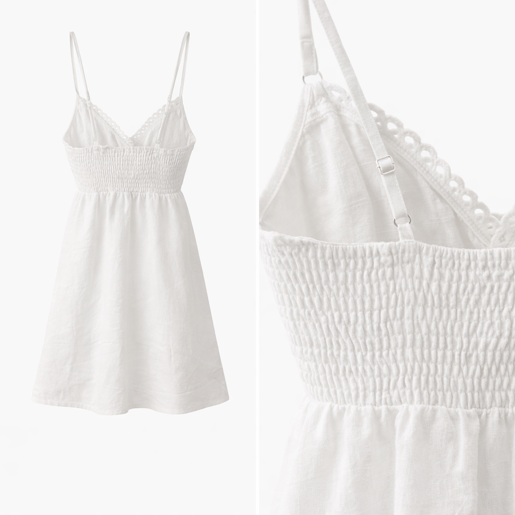 HS Zomerjurkje - Luchtig - Free Size - comfortabele pasvorm - 2 kleuren - DETAIL