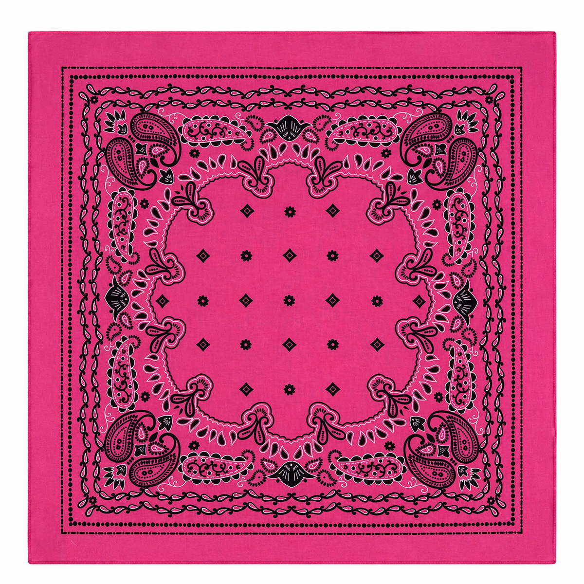 HS Sjaal - 70x70 NIEUW - In 8+ Kleuren - Cotton Look - Fuchsia