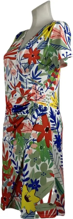 Angelle Milan – Travelkleding voor dames – Multikleur geplooide Jurk – Ademend – Kreukvrij – Duurzame Jurk - Mapsy B.V