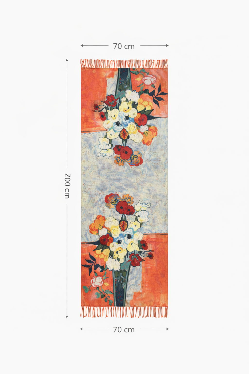 Sjaal met Schilderijprint – 202 x 72 cm