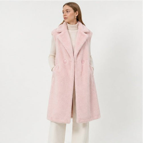 Lange Faux Fur Bodywarmer - One Size