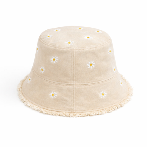 HS Buckethat - Margrietjes - zomerse accessoire - 5 kleuren - BACK