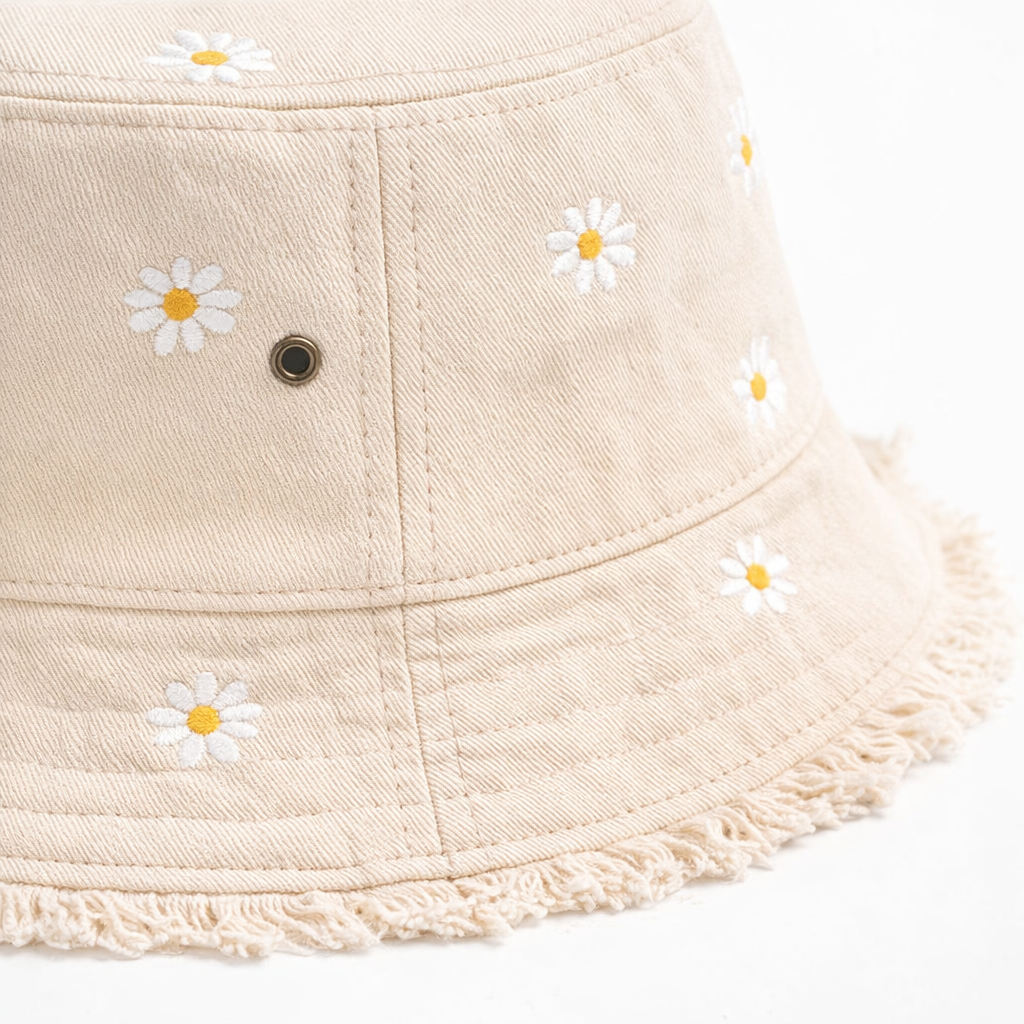 HS Buckethat - Margrietjes - zomerse accessoire - 5 kleuren - DETAIL