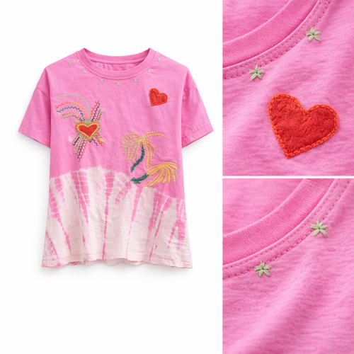 HS T-Shirt - 100% Katoen - Short Sleeve - comfortabele pasvorm - 5 kleuren - DETAIL