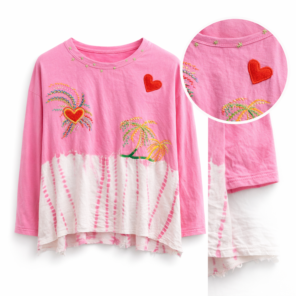 HS T-Shirt - 100% Katoen - Long Sleeve - comfortabele pasvorm - 4 kleuren - DETAIL
