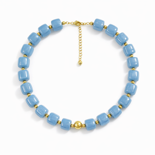 HS Ketting - Met Gouden Touch - statement detail - 14 kleuren - BACK