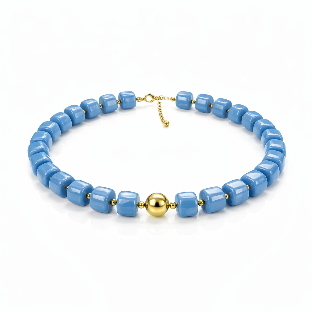 HS Ketting - Met Gouden Touch - statement detail - 14 kleuren - SIDE
