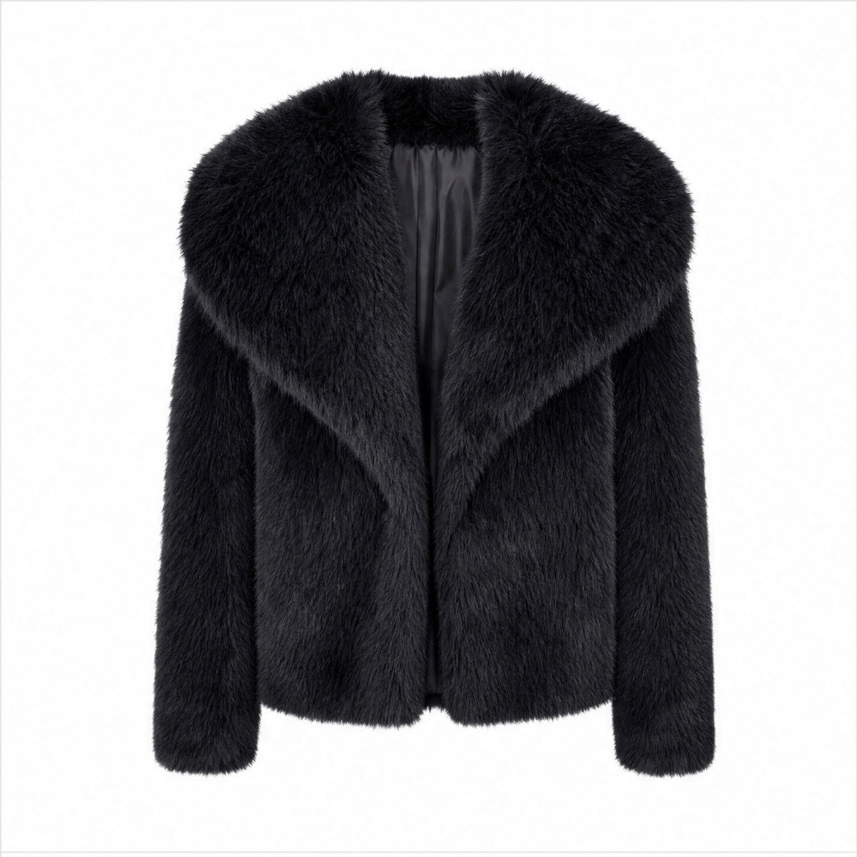 Korte Faux Fur Jas - Lange Mouwen - One Size