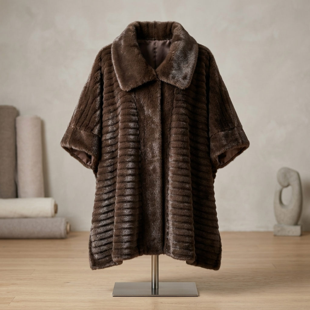 Faux Fur Poncho – Model 41091