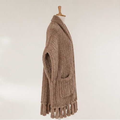 Faux Fur Poncho Sjaal