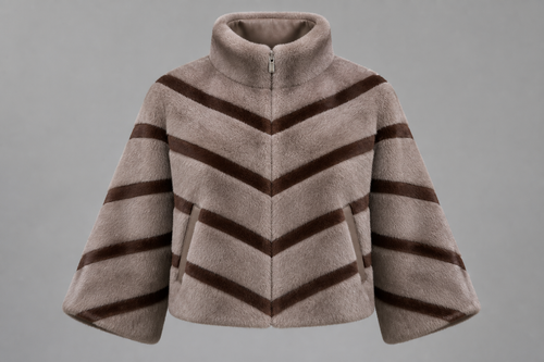 Faux Fur Top Driekwart Mouwen - One Size