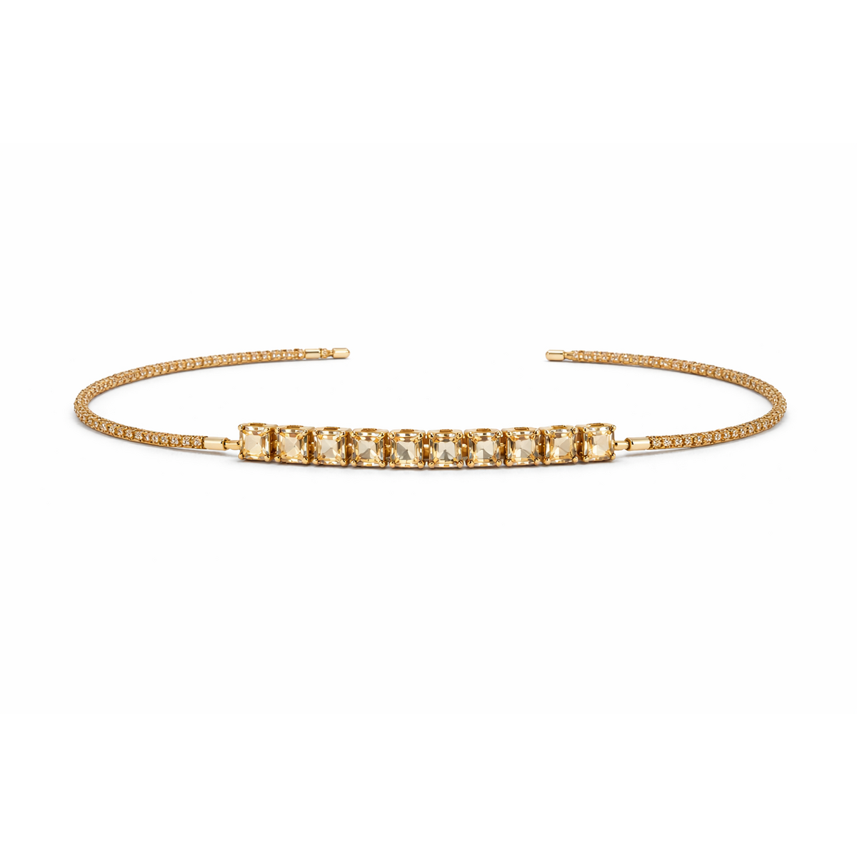 HS Riem - In 4 Kleuren - One Size Metalen Riem met Glas - Goud
