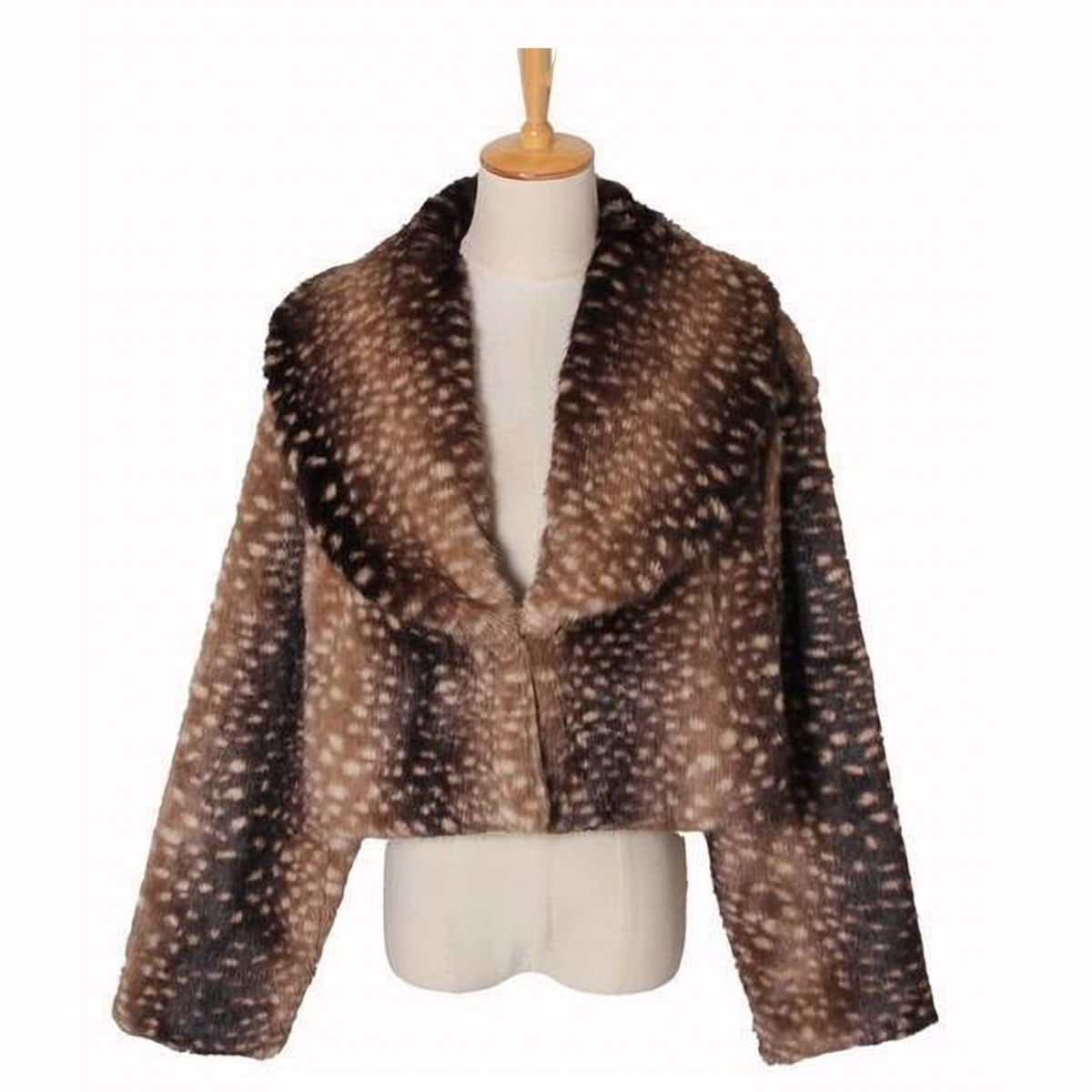 Faux Fur Hertenprint Jas