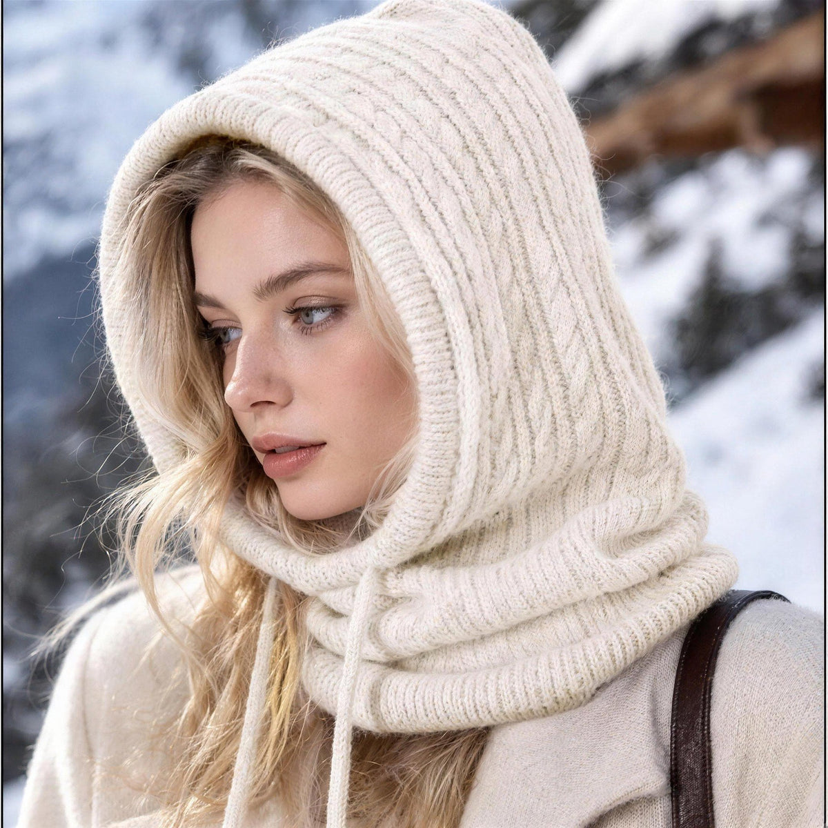 Kabelgebreide Balaclava