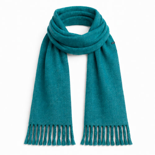 HS Wintersjaal - In 7+ Kleuren - Effen - Wollen look - Petrol