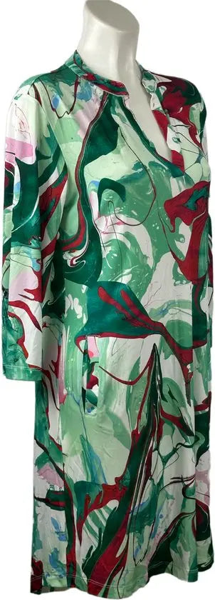 Angelle Milan - Groene travelstof jurk voor Dames - Travelstof - Ademend - Kreukherstellend - Duurzaam - in 5 maten! - Mapsy B.V