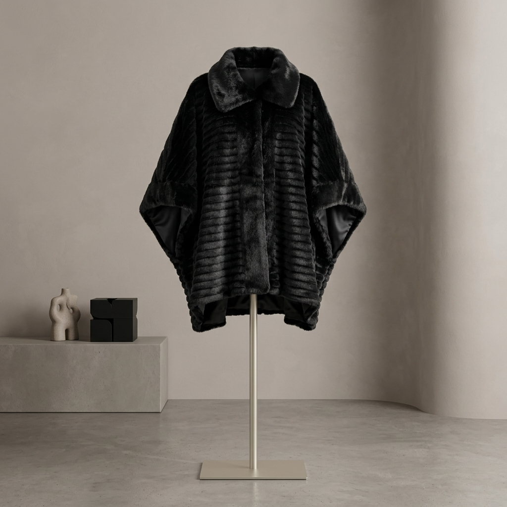 Faux Fur Poncho – Model 41091
