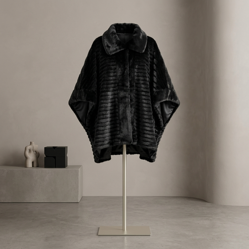 Faux Fur Poncho – Model 41091