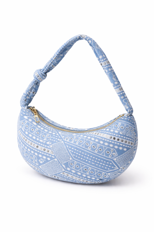 Halvemaan Handtas met Paisley